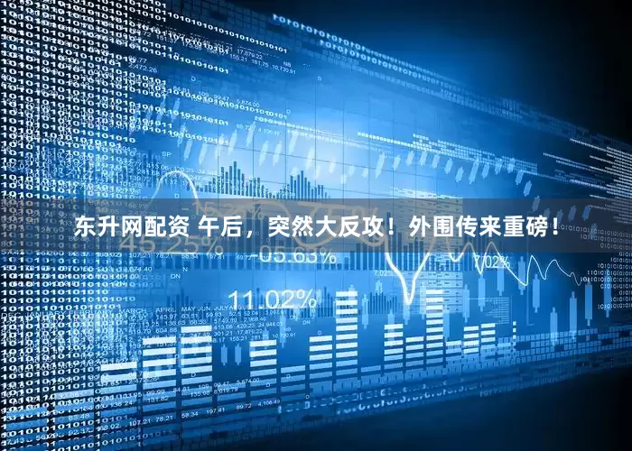东升网配资 午后，突然大反攻！外围传来重磅！