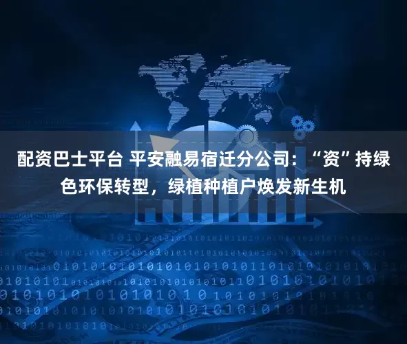 配资巴士平台 平安融易宿迁分公司：“资”持绿色环保转型，绿植种植户焕发新生机